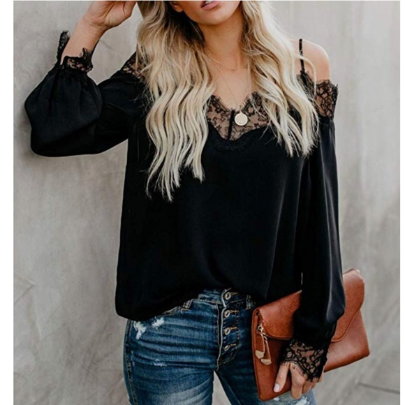 S. the Widow Tops - BEATRIX Lace Detail Blouse